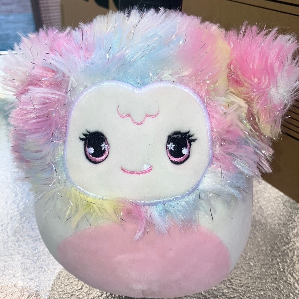 Squishmallows rainbow Bigfoot